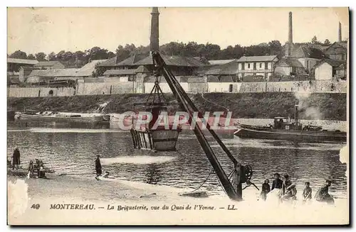 Cartes postales Poterie Ceramique Montereau La briqueterie vue du quai de l&#39Yonne