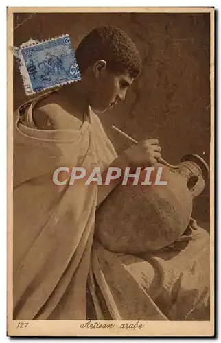 Cartes postales Poterie Ceramique Artisan arabe Enfant Tunisie