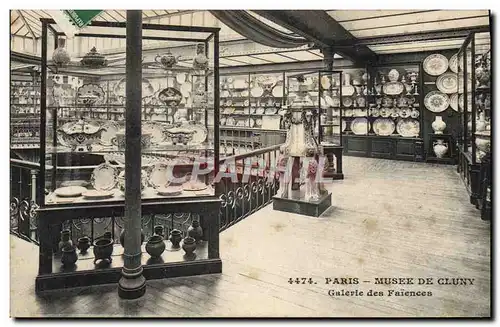 Cartes postales Poterie Ceramique Paris Musee de Cluny Galerie des faiences