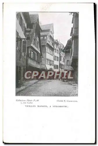 Ansichtskarte AK Photographie Collection Ohoto PM Rue Cadet Clairville Vieilles maisons a Strasbourg