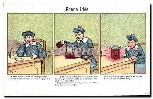 Cartes postales Le petit leon fait de la photographie Publicite Grains de Sante du Dr Franck TOP