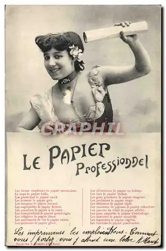 Ansichtskarte AK Photographie Femme Le papier professionnel