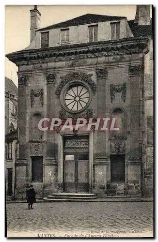 Ansichtskarte AK Photographie Mantes Facade de l&#39ancien theatre