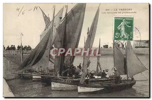 Ansichtskarte AK Bateau Peche Le Treport Les barques de promenade