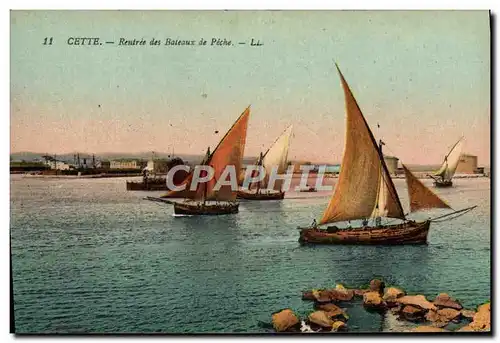 Cartes postales Bateau Peche Cette Rentree des bateaux de peche