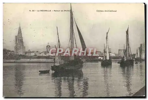 Ansichtskarte AK Bateau Peche La Rochelle Retour de peche