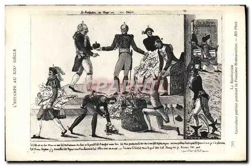 Cartes postales Napoleon 1er La restitution Caricature