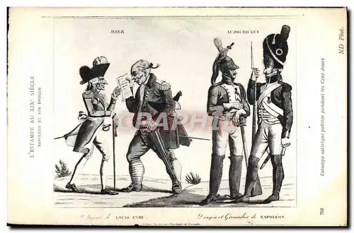 Cartes postales Napoleon 1er Grenadier Militaria