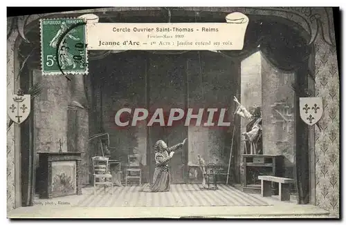 Cartes postales Enfants Orphelinat Cercle Saint Thomas Reims Jeanne d&#39Arc Jeanne entend des voix