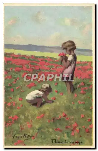 Cartes postales Enfants Fleurs des champs