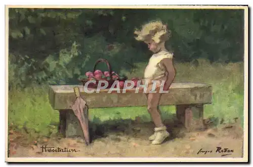 Cartes postales Enfant Hesitation