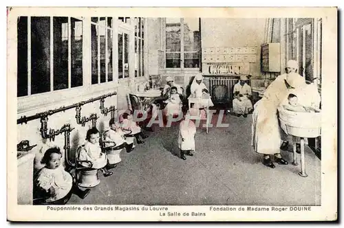 Ansichtskarte AK Enfants Pouponniere des grands magasins du Louvre Fondation de Madame Roger Douine La salle de b