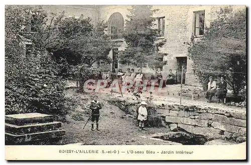 Cartes postales Enfants Boissy l&#39Aillerie L&#39oiseau bleu Jardin interieur