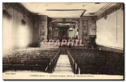 Cartes postales Vienne Amicale laique Salle de spectacle Scene