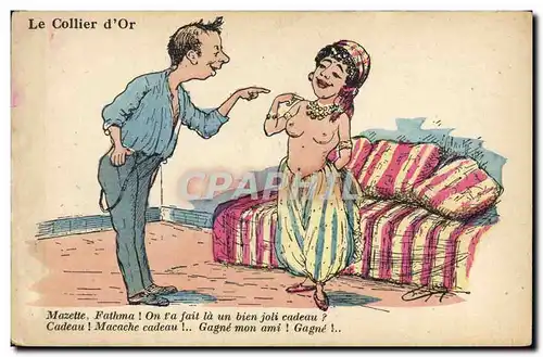 Cartes postales Fantaisie Illustrateur Le collier d'or