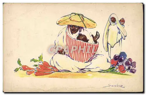 Cartes postales Fantaisie Illustrateur Femme Afrique du Nord