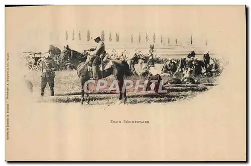 Cartes postales Militaria Train regimentaire