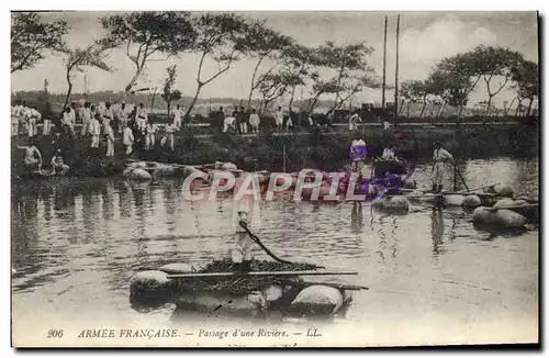 Cartes postales Militaria Passage d&#39une riviere