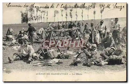 Cartes postales Militaria La sieste