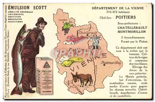 Cartes postales Emulsion Scott Departement Vienne Poitiers Chatellerault Montmorillon