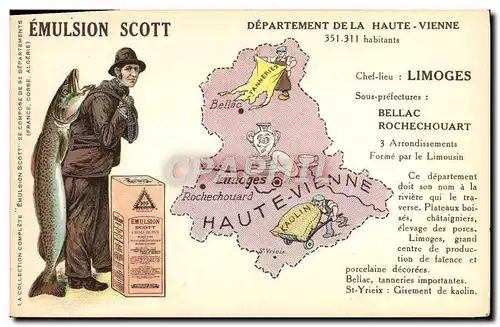 Cartes postales Emulsion Scott Departement Haute Vienne Limoges Bellac Rochechouart