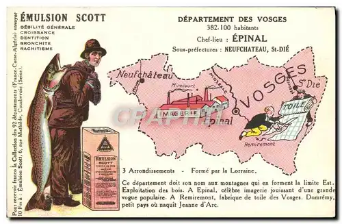 Cartes postales Emulsion Scott Departement Vosges Epinal Neufchateau St Die