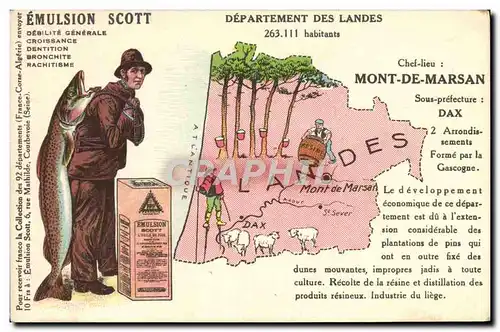 Cartes postales Emulsion Scott Departement Landes Mont de Marsan Dax