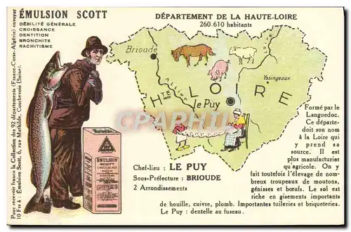 Cartes postales Emulsion Scott Departement Haute Loire Le Puy Brioude