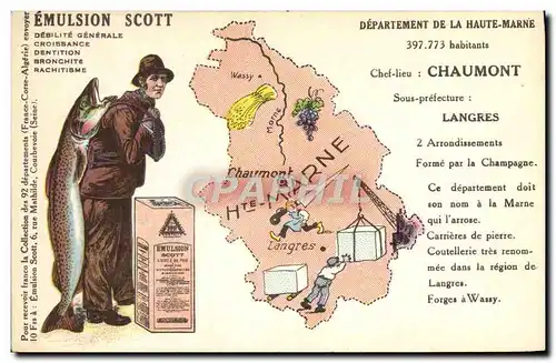 Cartes postales Emulsion Scott Departement Haute Marne Chaumont Langres