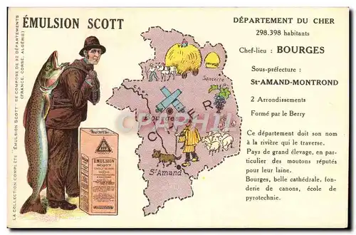 Cartes postales Emulsion Scott Departement Cher Bourges St Amand Montrond