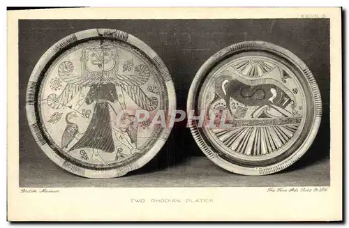 Cartes postales Potier Poterie London British Museum The Rhodian plates