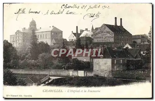 Cartes postales Potier Poterie Charolles L&#39hopital et la faiencerie