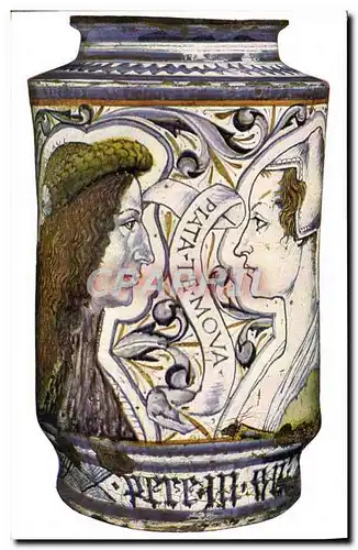 Cartes postales Potier Poterie Pot de pharmacie Faience de Faenza