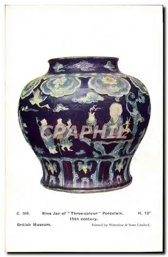 Ansichtskarte AK Potier Poterie Wine Jar of three colour porcelain British Museum