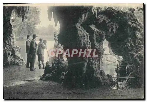 Ansichtskarte AK Photographie Bois de Vincennes Interieur de la grotte