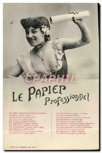 Ansichtskarte AK Photographie Femme Le papier professionnel