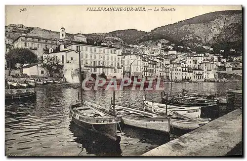 Cartes postales Bateau de peche Villefranche sur Mer La Tourette