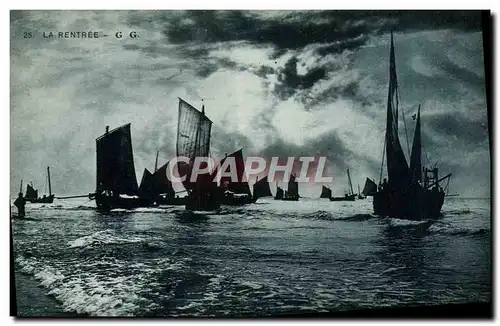 Cartes postales Bateau de peche La rentree