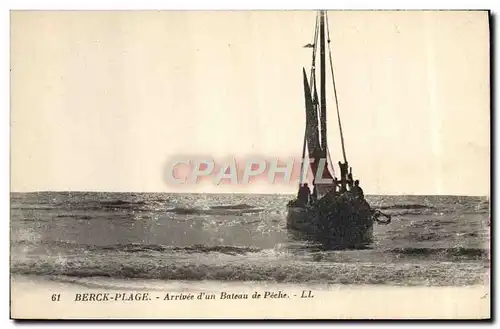 Cartes postales Berck plage Arrivee d'un bateau de peche