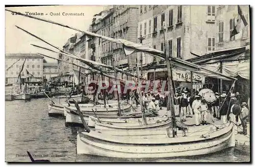 Ansichtskarte AK Bateau de peche Toulon Quai Cronstadt