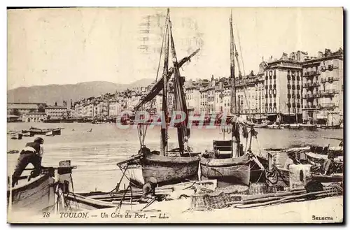 Ansichtskarte AK Bateau de peche Toulon Un coin du port
