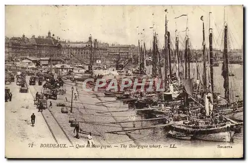 Ansichtskarte AK Bateau de peche Bordeaux Quai de Bourgogne