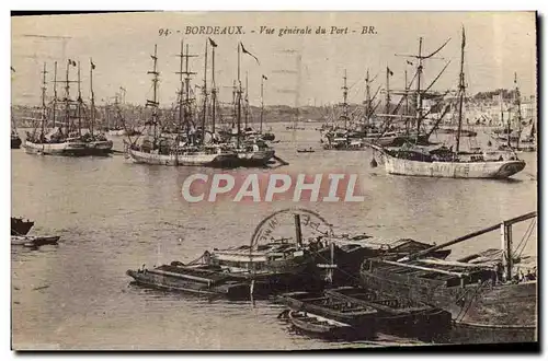 Ansichtskarte AK Bateau de peche Bordeaux Vue generale du port