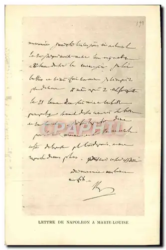 Ansichtskarte AK Napoleon 1er Lettre de Napoleon a Marie Louise