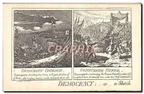 Cartes postales Napoleon 1er Democracy or a sketch