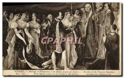Ansichtskarte AK Napoleon 1er Rouget Mariage de l&#39Empereur et de Marie Louise au Louvre Musee de Versailles