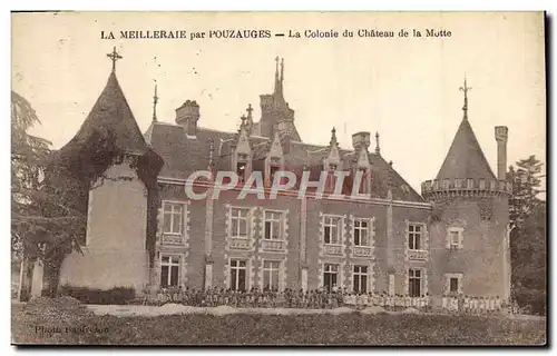 Cartes postales Enfants Colonie La Meilleraie par Pouzages La colonie du chateau de la Motte