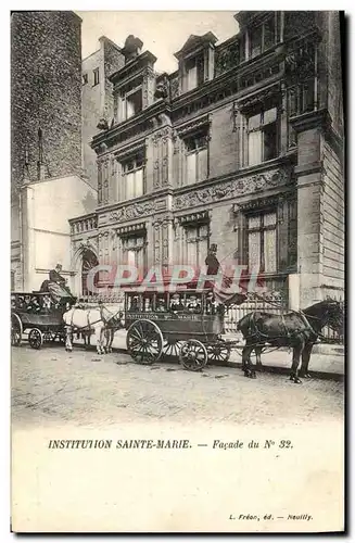 Cartes postales Enfants Institution Sainte Marie Facade du n�32 Rue de Monceau Rue de Messine Paris