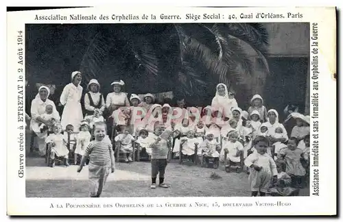 Ansichtskarte AK Enfants Colonie d&#39Etretat Pouponniere des Orphelins de la guerre a Nice