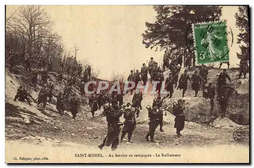 Ansichtskarte AK Militaria Saint Mihiel Au service en campagne Le ralliement